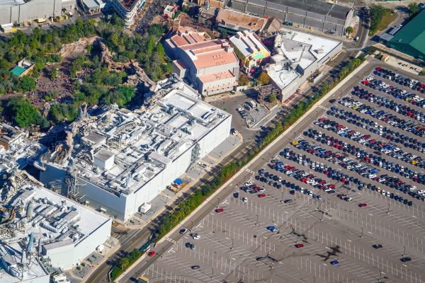 monstropolis doors coaster parking lot staging hollywood studios disney world june 2025